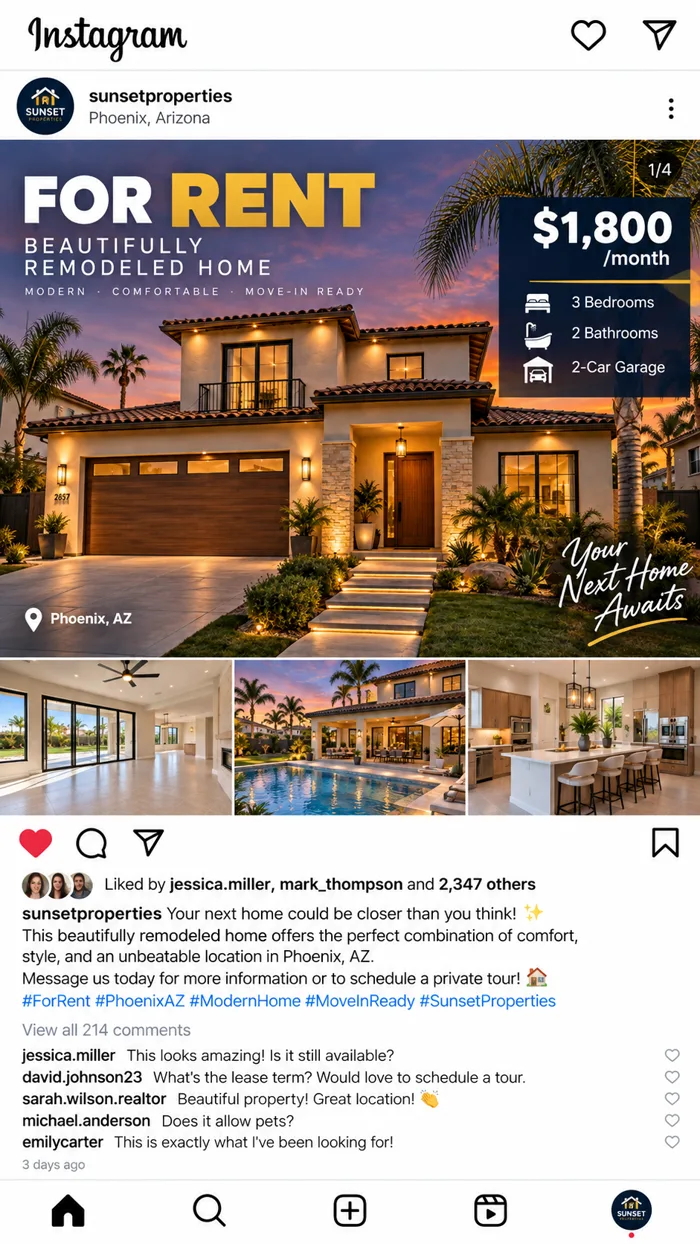 Branded Instagram post example