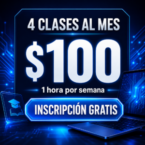 Plan Mensual de 4 Clases – 1 Hora por Semana