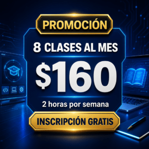 Promoción Mensual de 8 Clases de Inglés